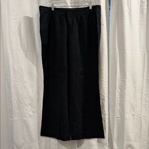 Old Navy Women's Black Linen Wide Leg Pants
